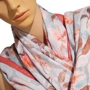 NEW! PRETTY PERSUASIONS Burnout Floral Oversized Scarf.